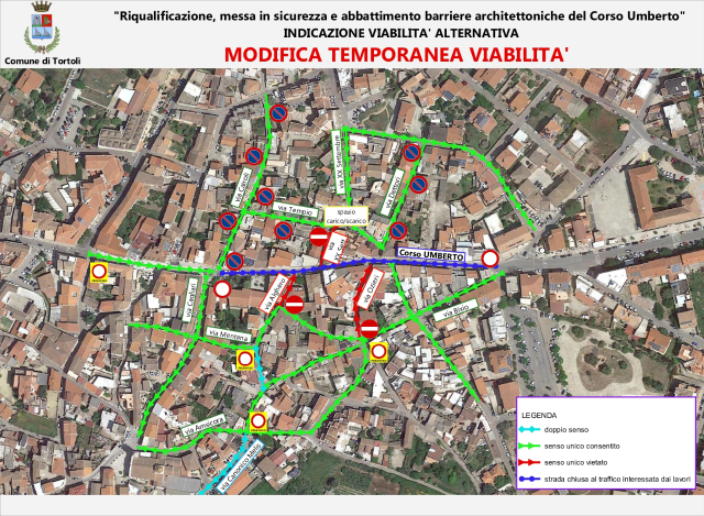 Integrazione piano viabilità: in vigore a partire dalla data di installazione della segnaletica stradale - Riqualificazione della Via Corso Umberto. 