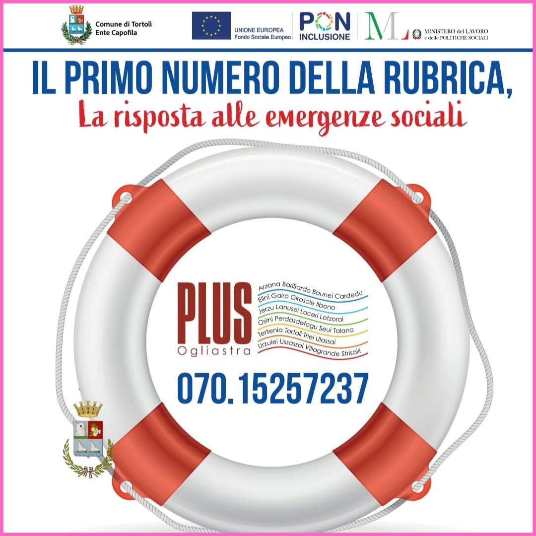 Il nuovo numero dedicato alle Emergenze Sociali: 070.15257237 